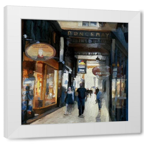 Panorama Des Passages White Modern Wood Framed Art Print by Butcher, Sarah