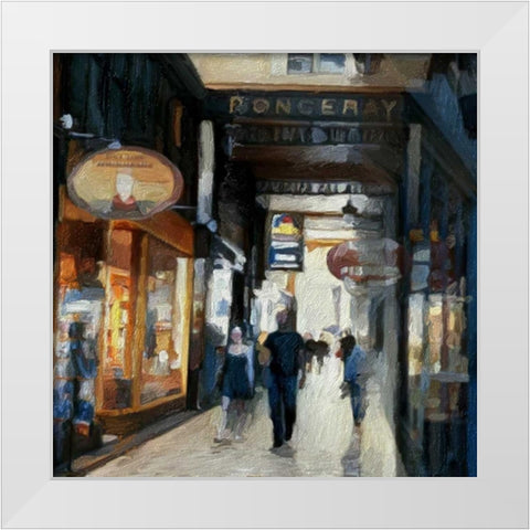 Panorama Des Passages White Modern Wood Framed Art Print by Butcher, Sarah