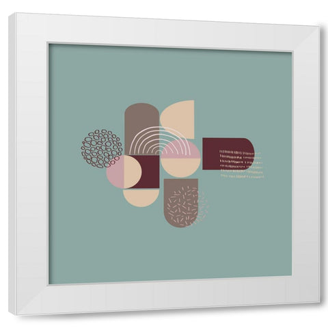 Mid Century 1 White Modern Wood Framed Art Print by Swati, Siotia