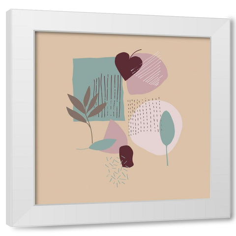 Mid Century 3 White Modern Wood Framed Art Print by Swati, Siotia