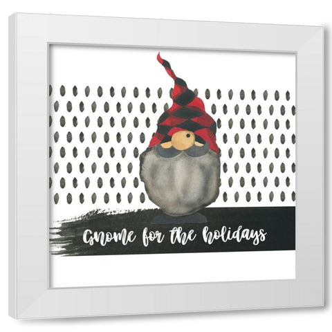 Come for the Holidays White Modern Wood Framed Art Print by Stella & Jack Studio