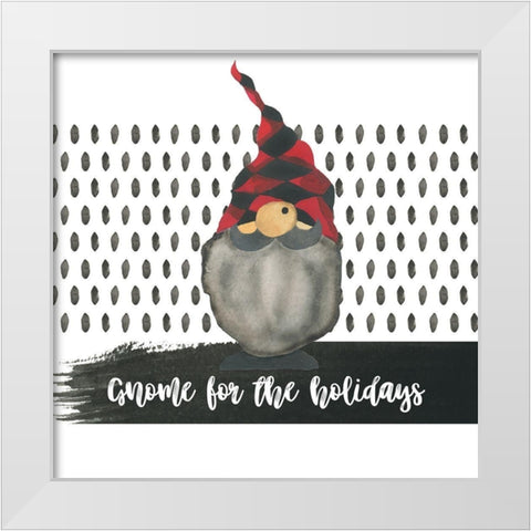 Come for the Holidays White Modern Wood Framed Art Print by Stella & Jack Studio