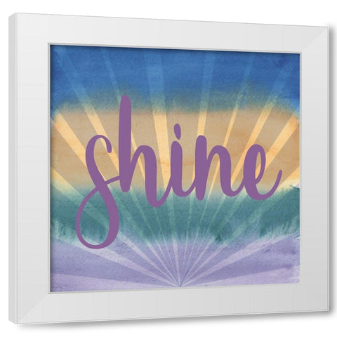 Purple Shine White Modern Wood Framed Art Print by Stella & Jack Studio