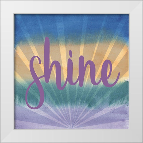 Purple Shine White Modern Wood Framed Art Print by Stella & Jack Studio