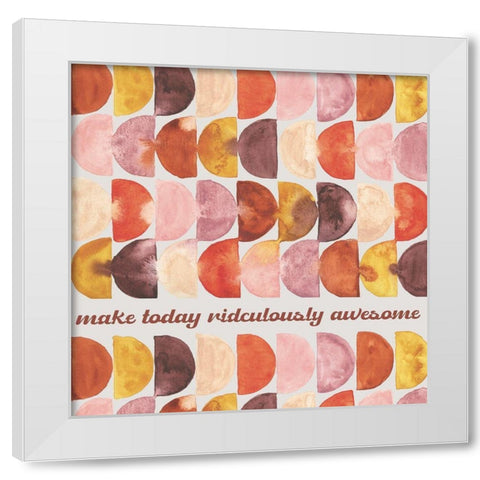 Retro Awesome White Modern Wood Framed Art Print by Stella & Jack Studio