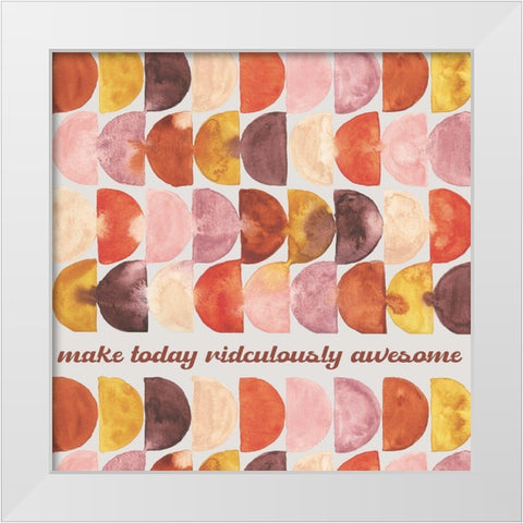 Retro Awesome White Modern Wood Framed Art Print by Stella & Jack Studio