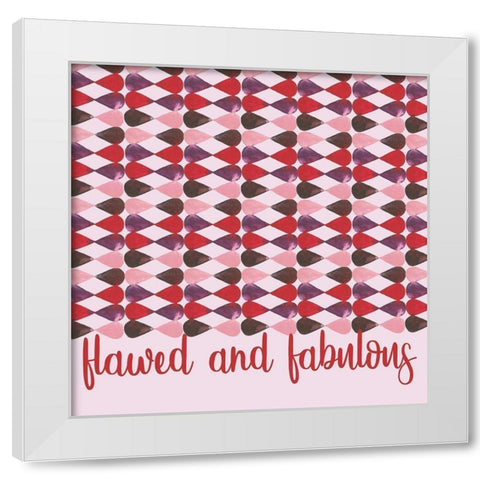 Flawed and Fabulous White Modern Wood Framed Art Print by Stella & Jack Studio