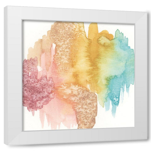 Pastel Abstract White Modern Wood Framed Art Print by vdk atelier