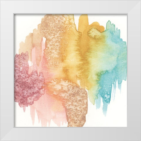 Pastel Abstract White Modern Wood Framed Art Print by vdk atelier