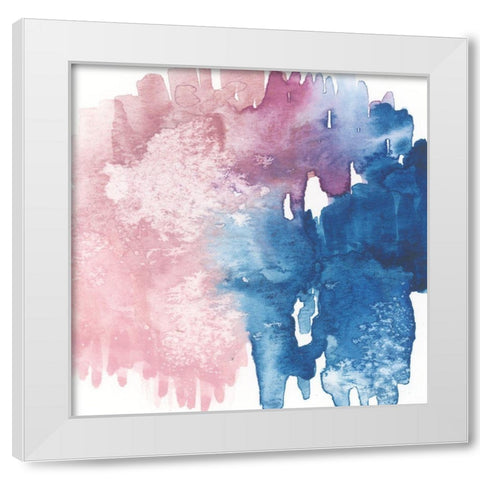 Pink Abstract White Modern Wood Framed Art Print by vdk atelier