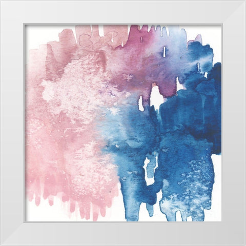 Pink Abstract White Modern Wood Framed Art Print by vdk atelier