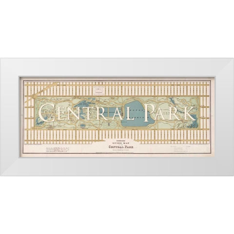 Central Park 2 White Modern Wood Framed Art Print by Carlson, Tina
