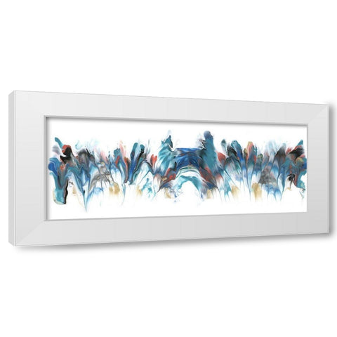 Abstract Sound Wave A White Modern Wood Framed Art Print by Carlson, Tina