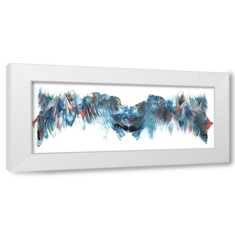 Abstract Sound Wave B White Modern Wood Framed Art Print by Carlson, Tina