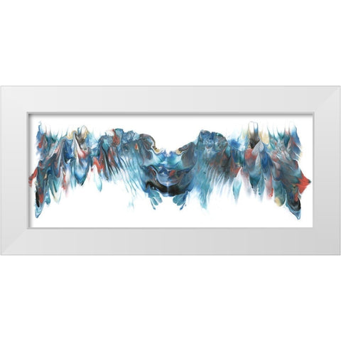 Abstract Sound Wave B White Modern Wood Framed Art Print by Carlson, Tina