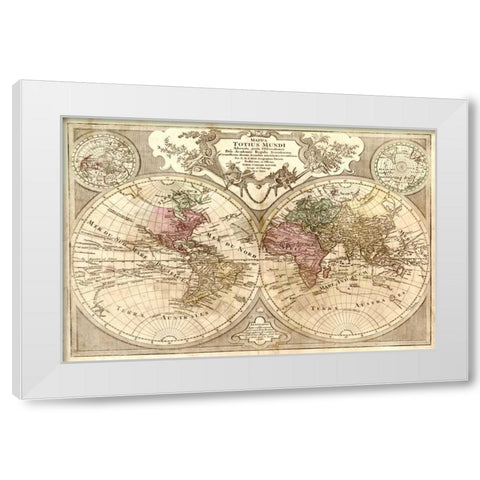 Totius Mundi White Modern Wood Framed Art Print by Carlson, Tina