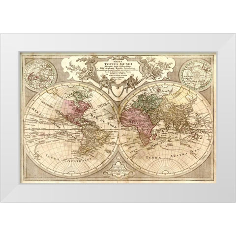 Totius Mundi White Modern Wood Framed Art Print by Carlson, Tina