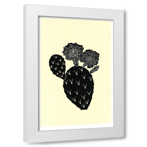 Cactus 2BW White Modern Wood Framed Art Print by Carlson, Tina
