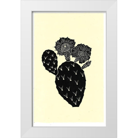 Cactus 2BW White Modern Wood Framed Art Print by Carlson, Tina