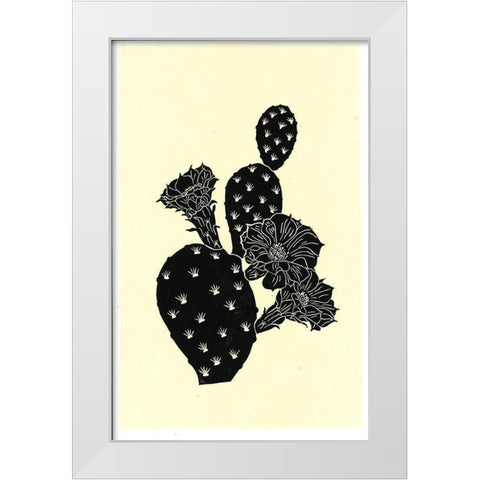 Cactus 3BW White Modern Wood Framed Art Print by Carlson, Tina
