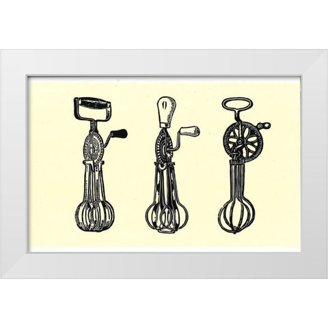 Egg Beaters White Modern Wood Framed Art Print by Carlson, Tina