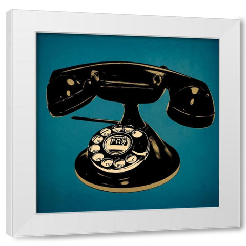 Telephone 2 White Modern Wood Framed Art Print by Carlson, Tina
