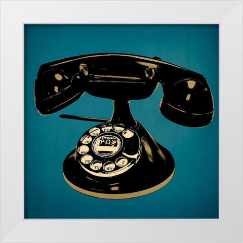Telephone 2 White Modern Wood Framed Art Print by Carlson, Tina