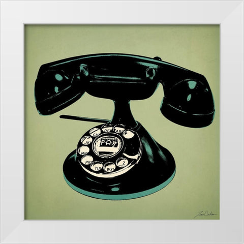 Telephone 2 v2 White Modern Wood Framed Art Print by Carlson, Tina
