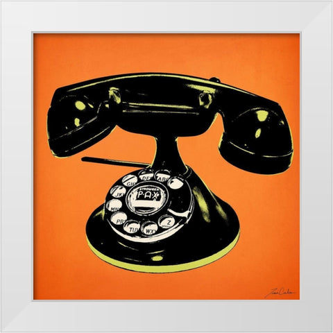 Telephone 2 v4 White Modern Wood Framed Art Print by Carlson, Tina