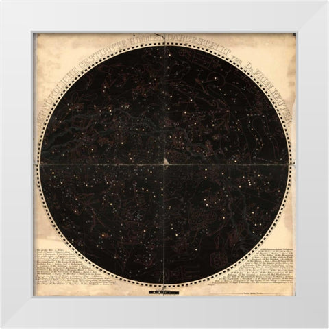 Circular Celestial White Modern Wood Framed Art Print by Carlson, Tina