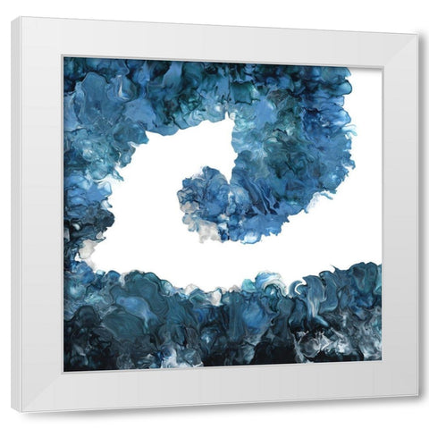 Abstract Wave White Modern Wood Framed Art Print by Carlson, Tina