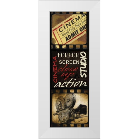 BOX  OFFICE I White Modern Wood Framed Art Print by Greene, Taylor