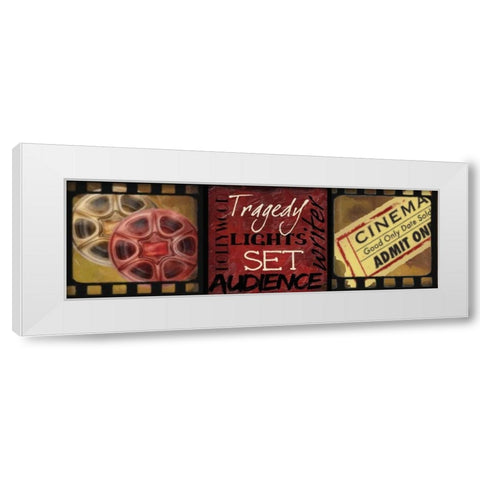 LIGHTS  CAMERA  ACTION C White Modern Wood Framed Art Print by Greene, Taylor