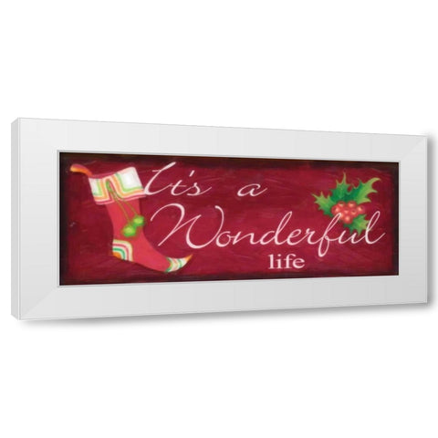 WONDERFUL LIFE White Modern Wood Framed Art Print by Greene, Taylor