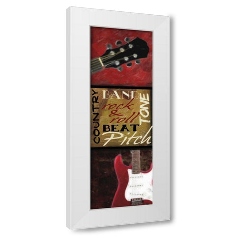 ROCK AND ROLL PANEL White Modern Wood Framed Art Print by Greene, Taylor