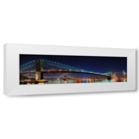 New York Nights White Modern Wood Framed Art Print by Greene, Taylor