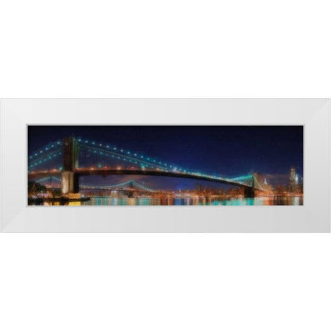 New York Nights White Modern Wood Framed Art Print by Greene, Taylor
