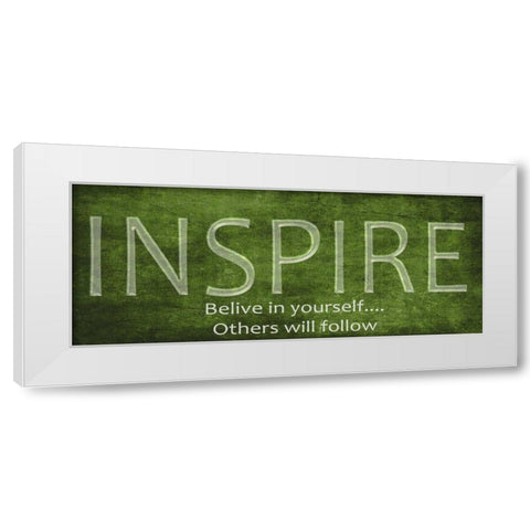 Inspire White Modern Wood Framed Art Print by Greene, Taylor
