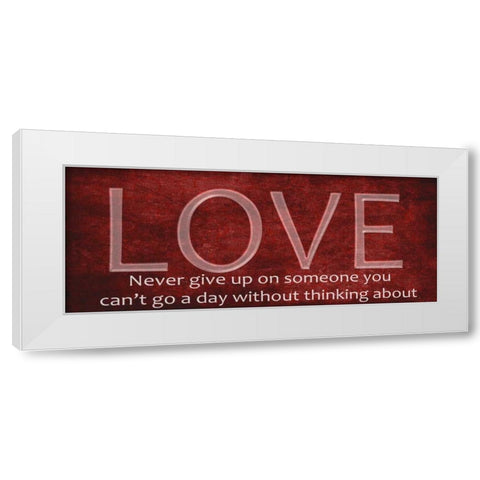 Love Panel White Modern Wood Framed Art Print by Greene, Taylor