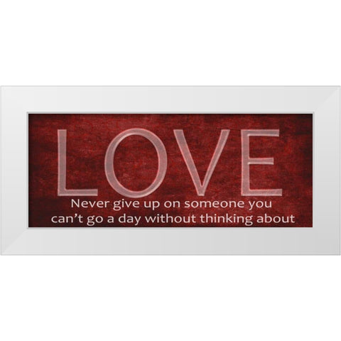 Love Panel White Modern Wood Framed Art Print by Greene, Taylor