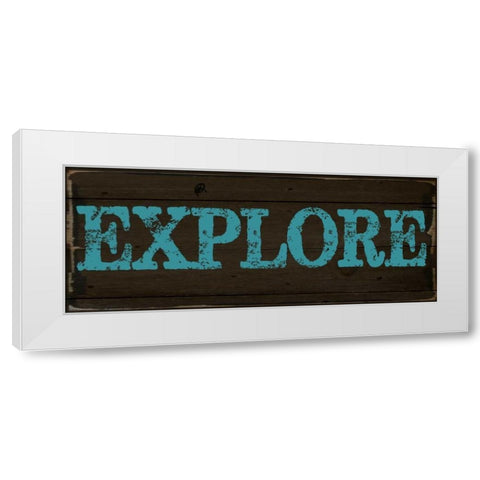 EXPLORE 2 White Modern Wood Framed Art Print by Greene, Taylor