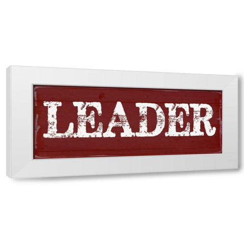 LEADER White Modern Wood Framed Art Print by Greene, Taylor