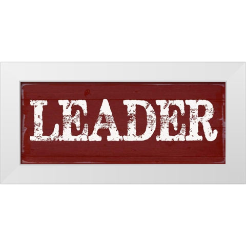 LEADER White Modern Wood Framed Art Print by Greene, Taylor