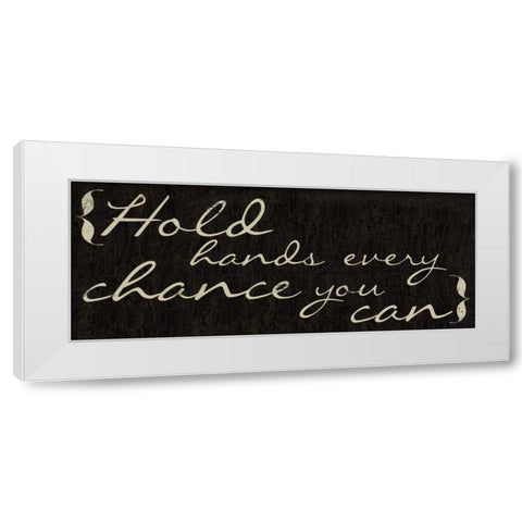 Hold Hands White Modern Wood Framed Art Print by Greene, Taylor