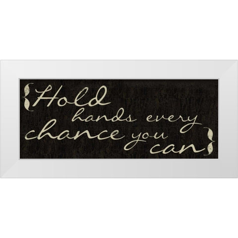Hold Hands White Modern Wood Framed Art Print by Greene, Taylor