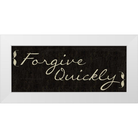 Forgive White Modern Wood Framed Art Print by Greene, Taylor