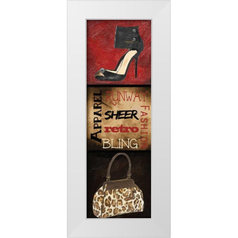 Fashion 9 Patch A White Modern Wood Framed Art Print by Greene, Taylor