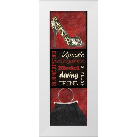 Fashion 9 Patch C White Modern Wood Framed Art Print by Greene, Taylor