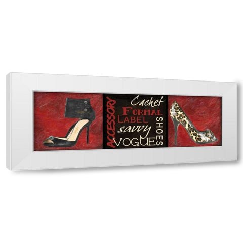 Fashion 9 Patch D White Modern Wood Framed Art Print by Greene, Taylor