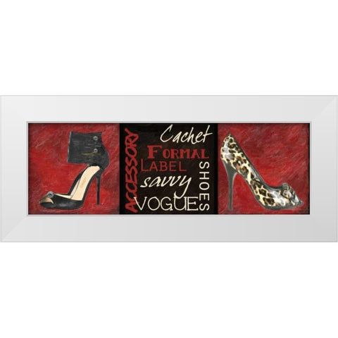 Fashion 9 Patch D White Modern Wood Framed Art Print by Greene, Taylor